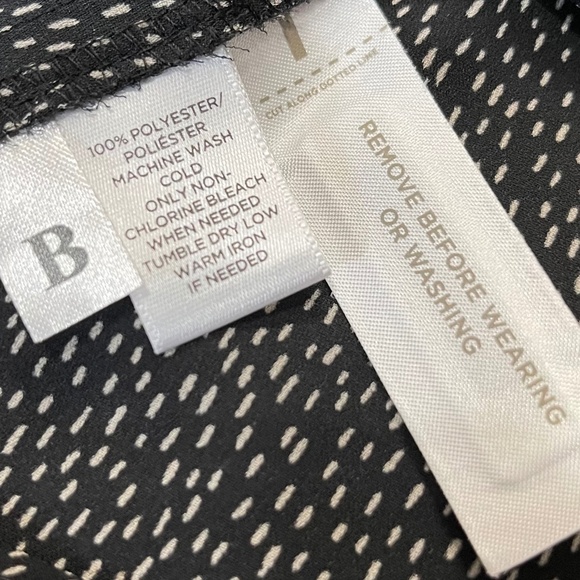 LOFT Sleeveless Blouse – Black‎ with White Details – Size Small - Picture 3 of 6